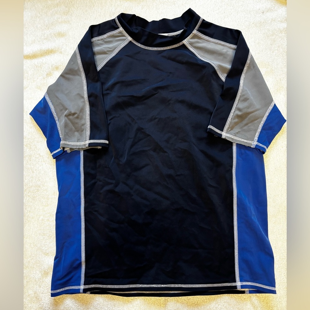 Lands' End Kids' Black and Blue Rash Guard